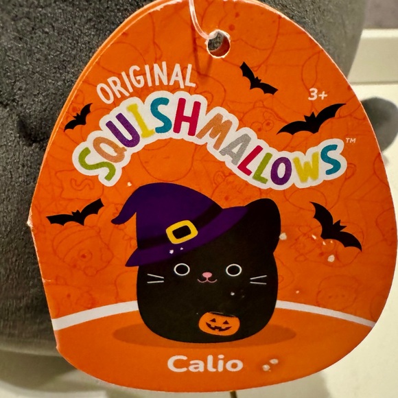 Squishmallow Halloween Calico Cat Witch with Hat and Pumpkin Basket - Picture 5 of 6